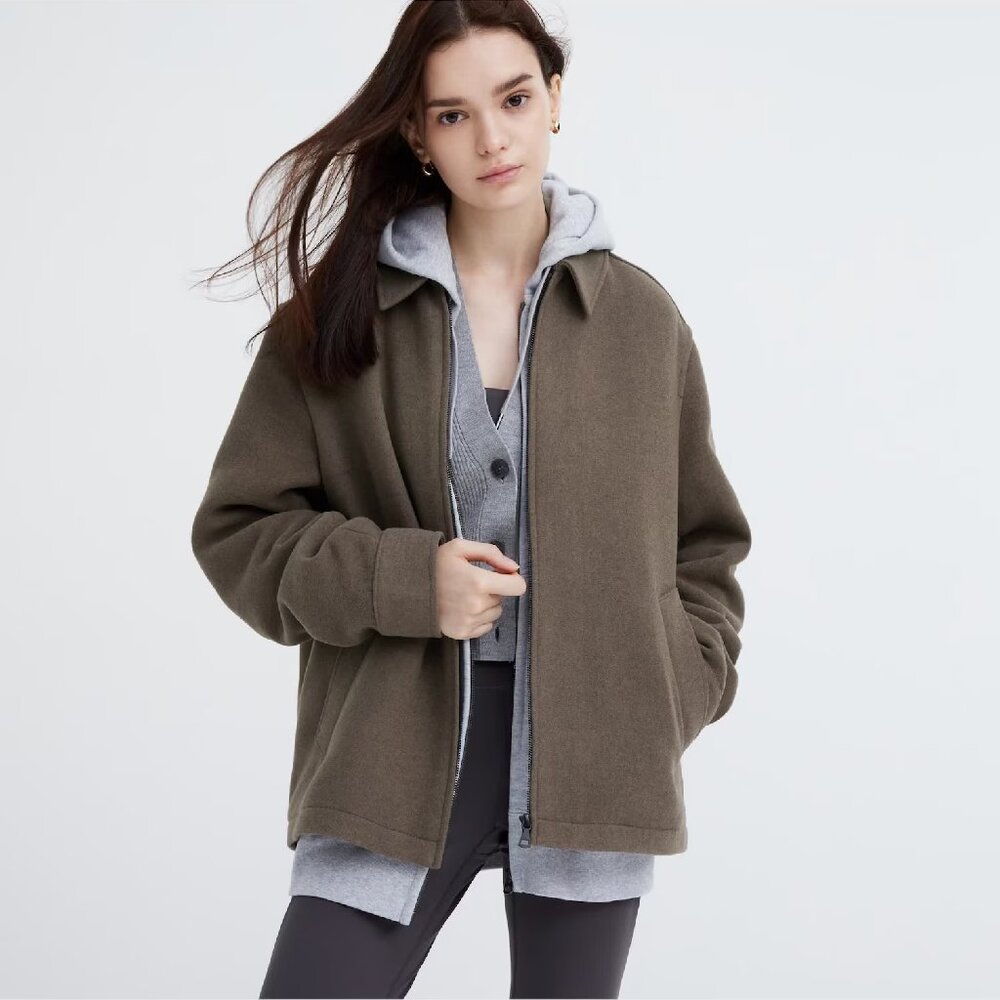 Uniqlo Single Collar Short Jacket | Brown color NWOT (Unisex XS)